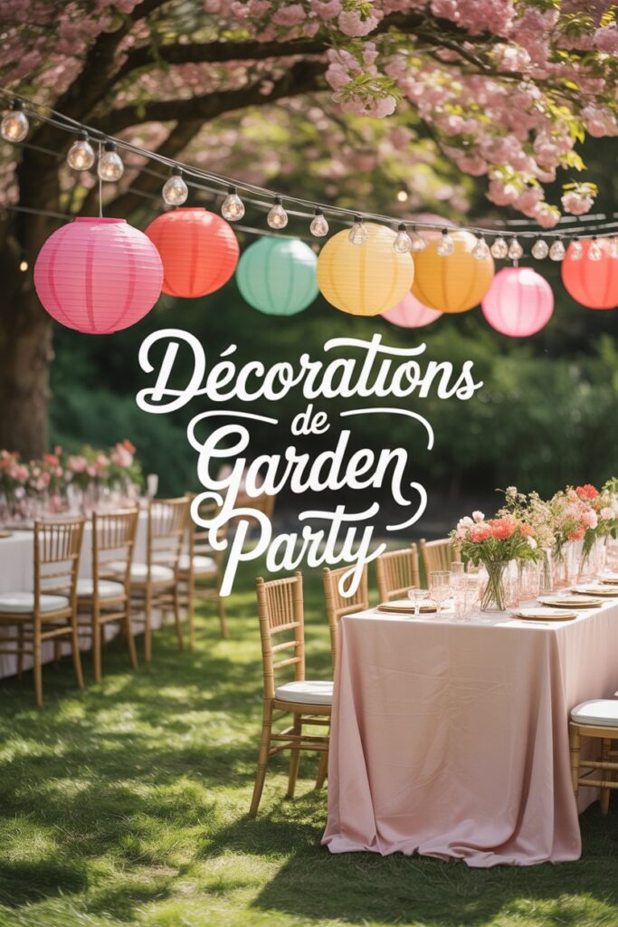 Décorations de Garden Party