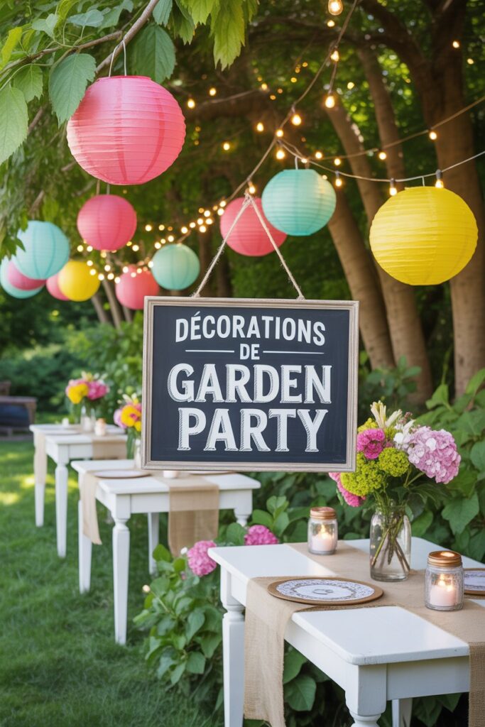 Décorations de Garden Party