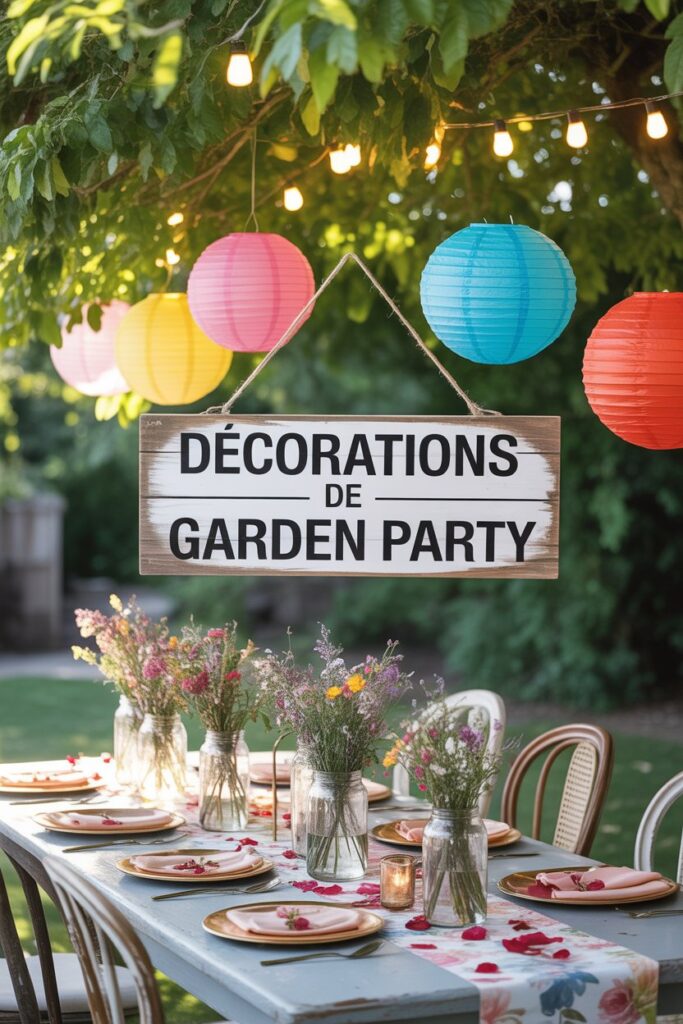 Décorations de Garden Party