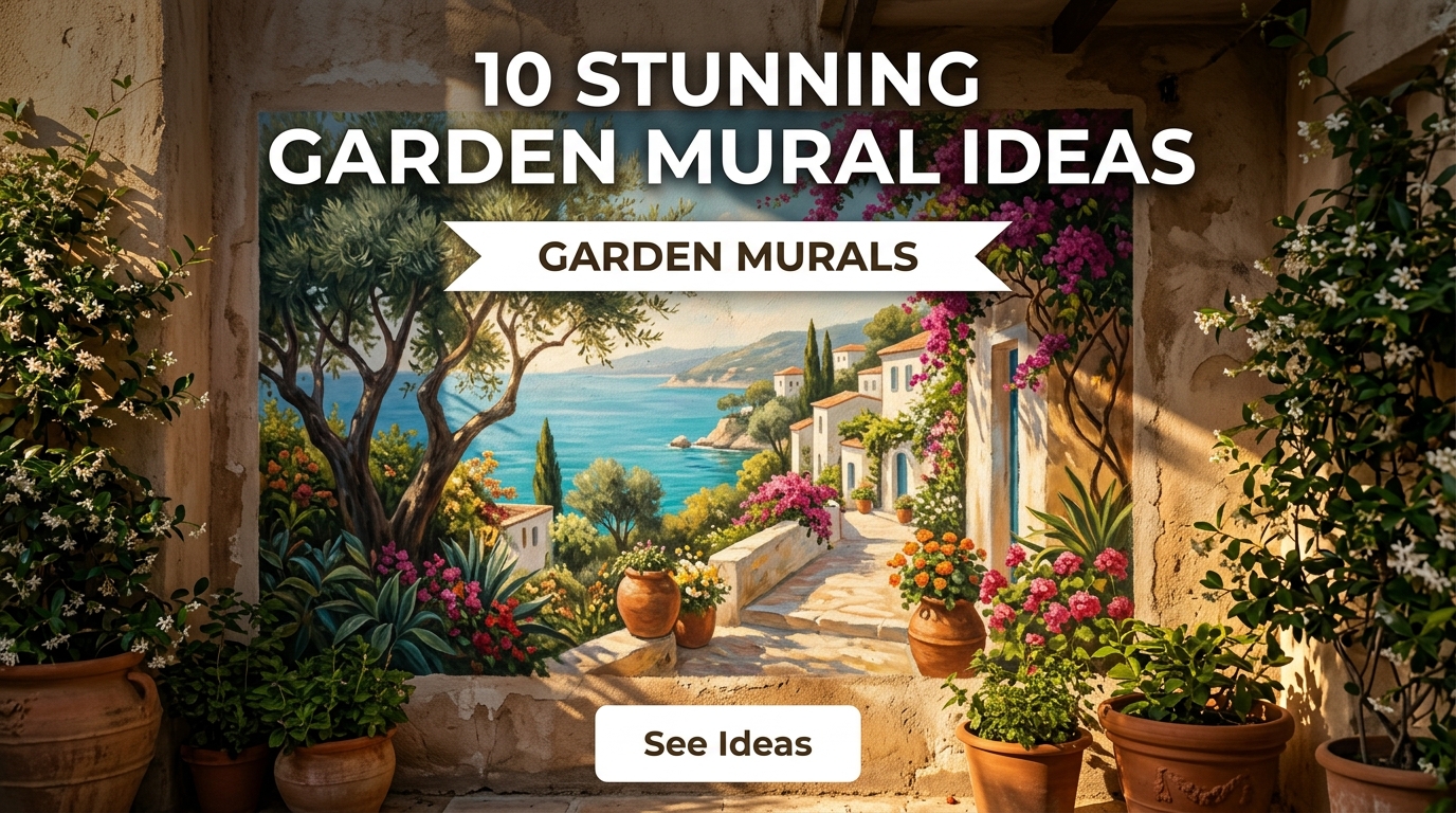 Garden Mural Outdoor Wall Art