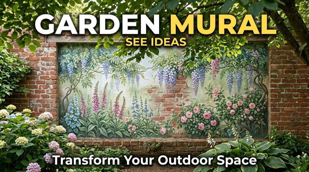 Garden Mural Outdoor Wall Art