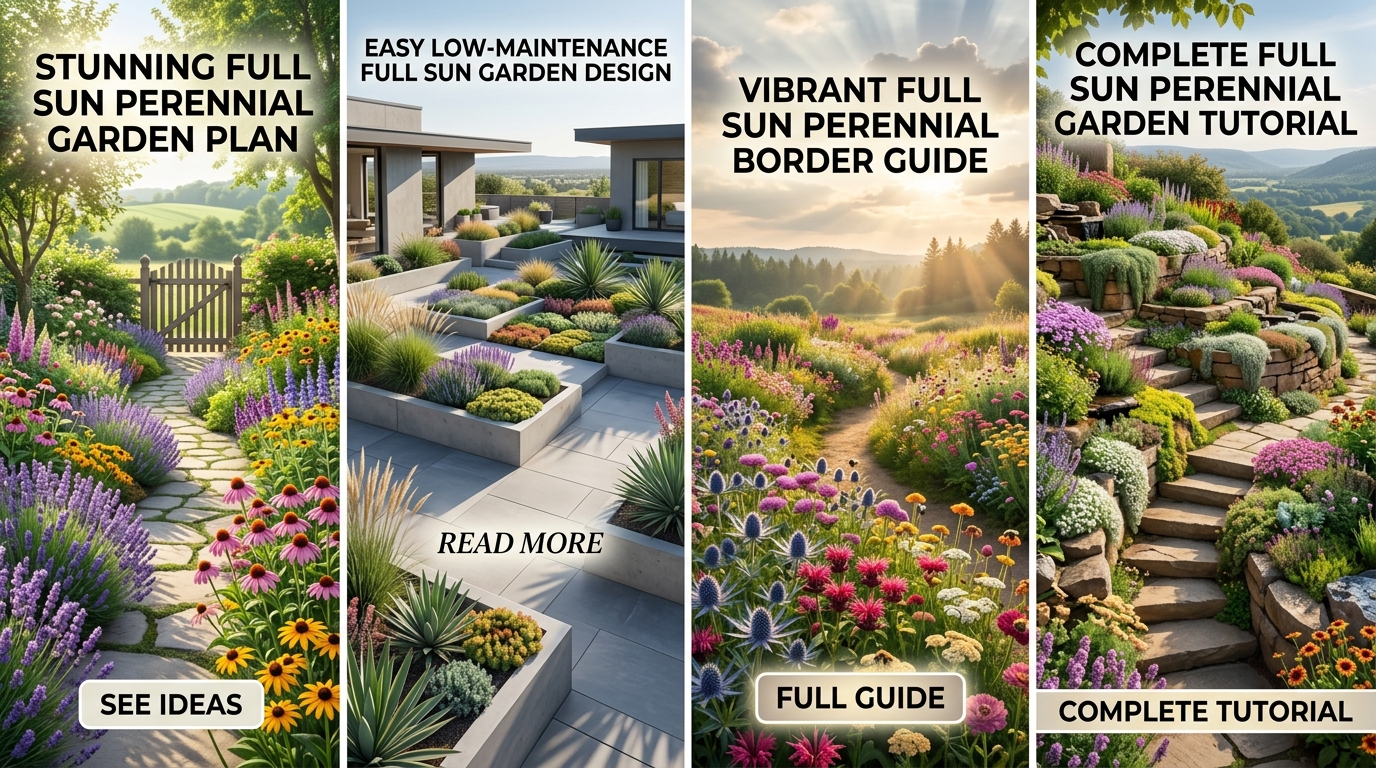 Full Sun Perennial Garden Plan