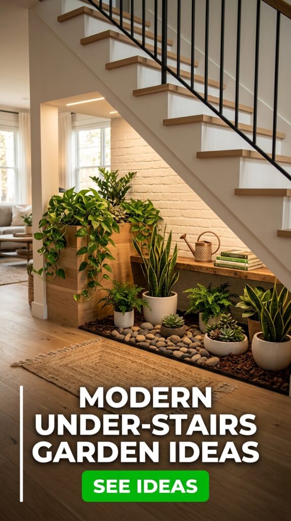 Small Garden Under Stairs