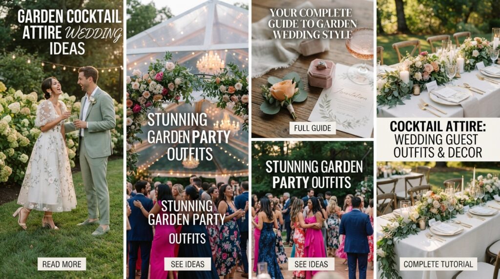 Garden Cocktail Attire Wedding