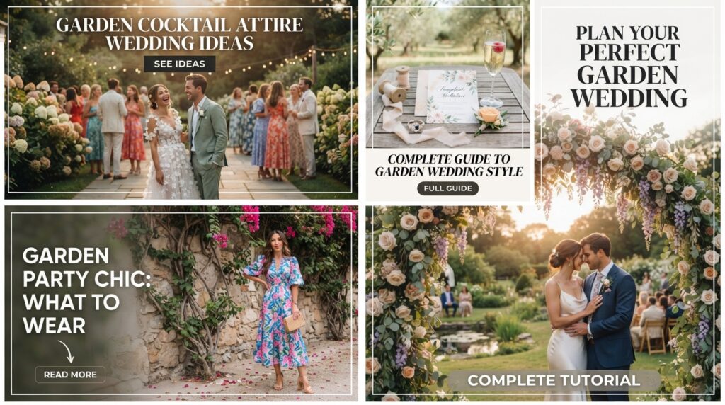 Garden Cocktail Attire Wedding