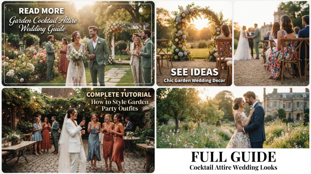 Garden Cocktail Attire Wedding