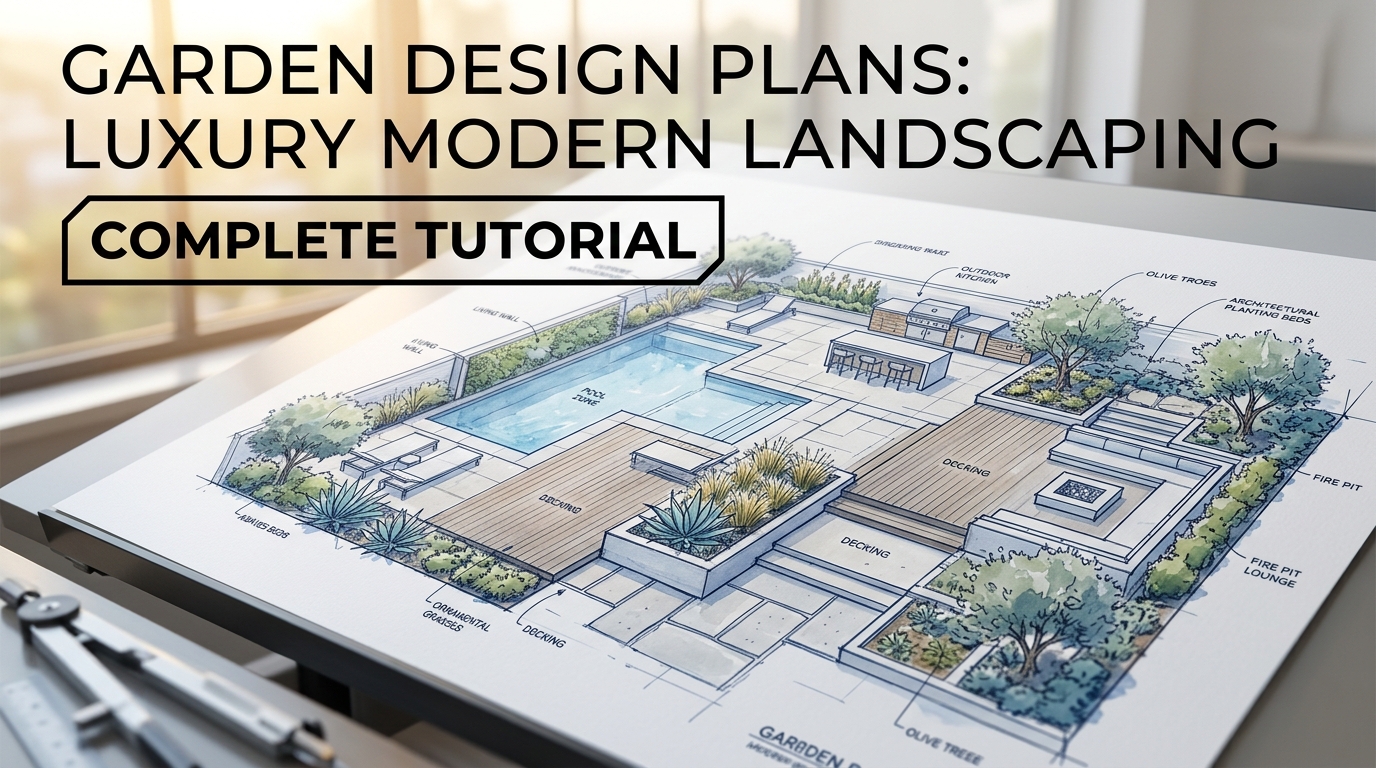 Garden Design Plans Drawing Layout