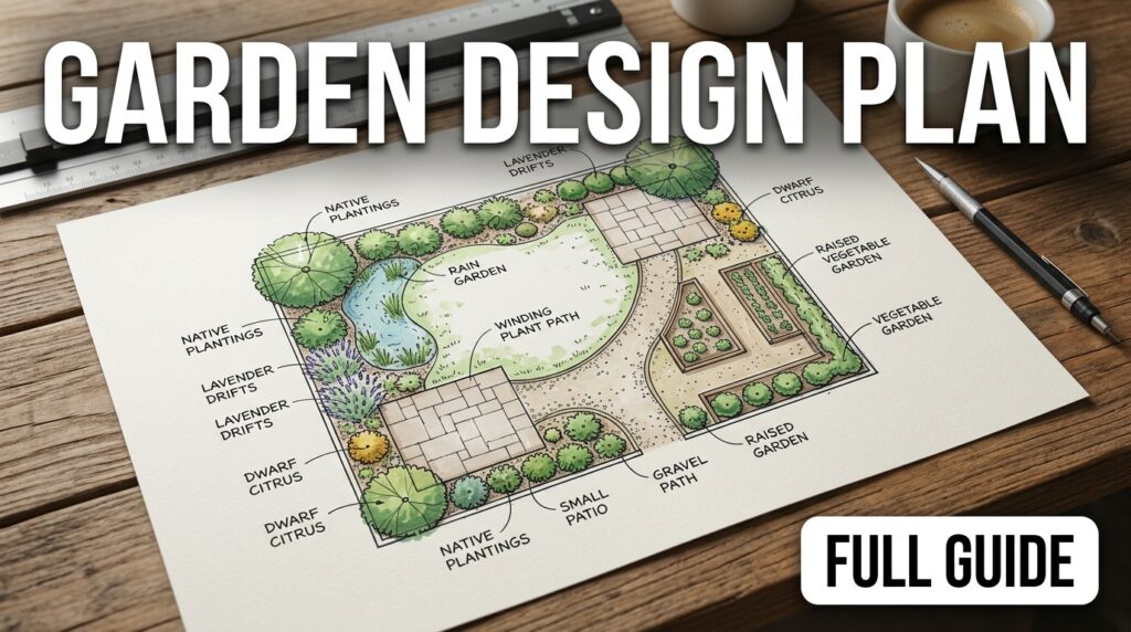 Garden Design Plans Drawing Layout