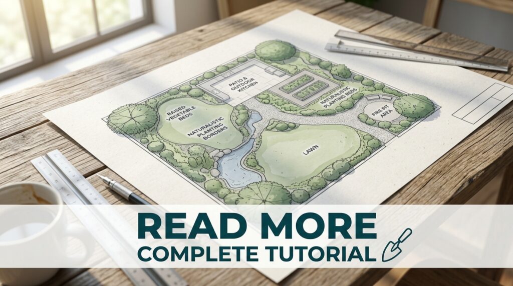 Garden Design Plans Drawing Layout