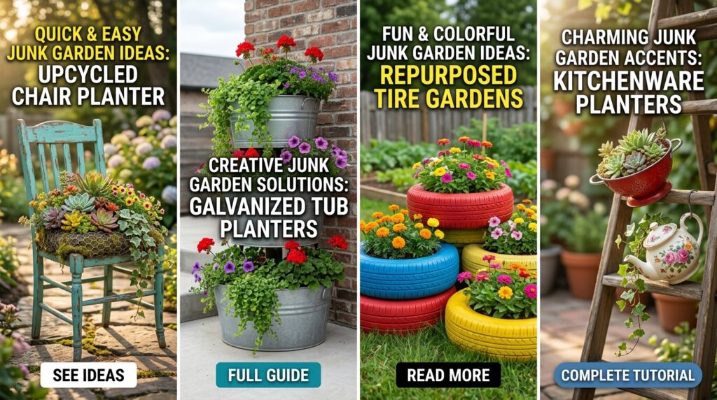 Junk Garden Ideas Repurposed