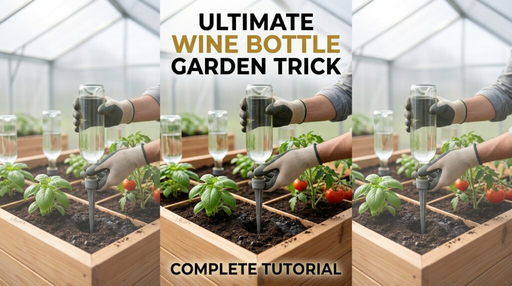Wine Bottle Garden