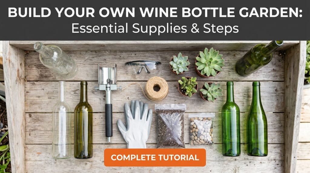 Wine Bottle Garden